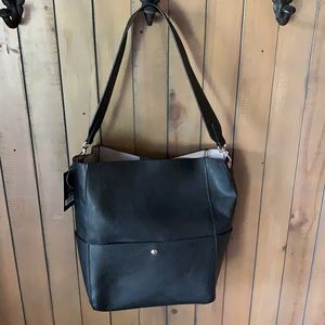 K Carroll RFID protected black vegan leather bag